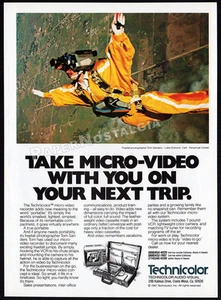 ¿La primera grabadora de microvideo GoPro?__TECHNICOLOR__Original. 1981 anuncio impreso - Imagen 1 de 1