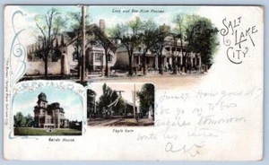 1905 SALT LAKE CITY UTAH LION BEE HIVE GARDO HOUSES EAGLE GATE ANTIQUE POSTCARD - Picture 1 of 2