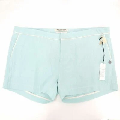 Maison Scotch Chino Shorts Linen Womens 4 XL NEW Mint Green White Trim - Image 1 of 4