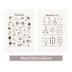 Alphabet Poster for Toddlers Canvas Print Painting for Kids Classroom Wall