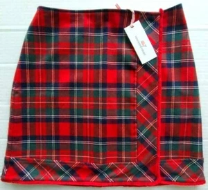 NWT VINEYARD VINES MERRY PLAID SKIRT SIZE 10 COLOR IS CALLED "RED VELVET" LINED! - Picture 1 of 1