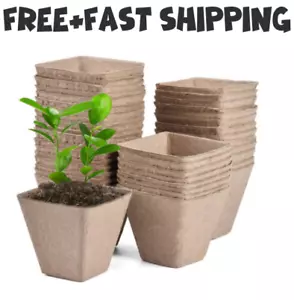 3.25" Seed Starter Pots, Organic Planting Peat Pots for Indoor Garden Seedling,  - Picture 1 of 5