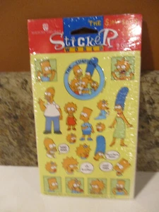Foglio decalcomanie adesivi Simpsons American Greetings 1997 anni 90 Matt Groening Made USA - Foto 1 di 3