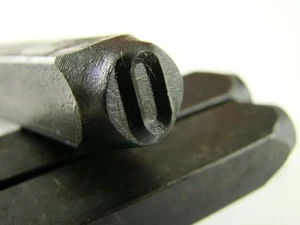 Sello cero 3/8" número "0"-perforador-herramienta de mano-barra de oro-plata-remolque-metal-cuero - Imagen 1 de 2