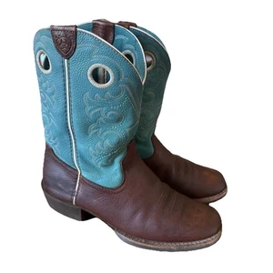 Stivali cowboy western Ariat blu Crossfire 1005989 giovani taglia 4,5 (donna 6) - Foto 1 di 18