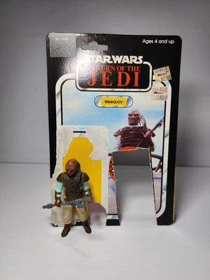 Vintage 1983 Kenner Star Wars ROTJ Weequay 77 With Cardback - image 1 of 4