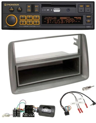 Pioneer DAB Lenkrad USB Bluetooth Autoradio für Fiat Panda 169 2007-2012 grau - Bild 1 von 4
