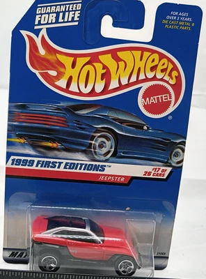 Hot Wheels 1999 First Editions Jeepster Red Car # 17 Of 26 NEW - Image 1 of 4