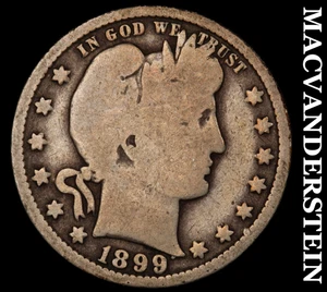 1899-O Barber Quarter - Scarce  Semi-key  Better Date  No Reserve  #F9471 - Picture 1 of 2