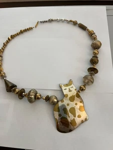 ¡RARO! Collar KATRINA Vintage Gato y Multi Cuentas ¡ÚNICO EN SU CLASE! - Imagen 1 de 7