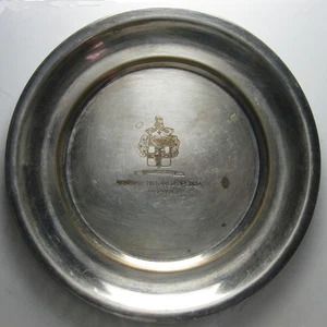 *TRIU* PIATTO ARGENTATO OSPEDALE MILITARE DI BRESCIA 1968 N. 2 diam. 13,8 cm - Picture 1 of 2