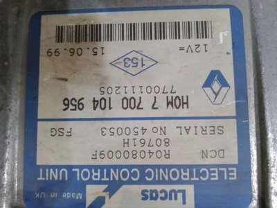 HOM770104956 CENTRALINA MOTORE / 7700111205 / 1558 PER RENAULT CLIO II BB_, CB_ - Immagine 1 di 3