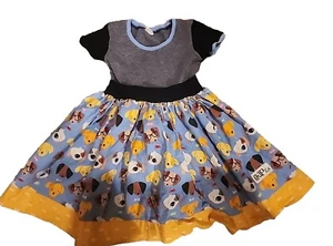KPea Boutique Short Sleeve Girls Dress Size 4 Toddler Fun Dog Cartoon Breeds  - Picture 1 of 7