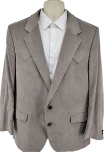 Brad Whitney Corduroy Blazer Jacket Men's 46 Gray Western Elbow Patch - Picture 1 of 18