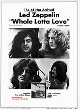 1969 Led Zeppelin  "Whole Lotta Love" Classic  Song Release Promo Ad RePrint
