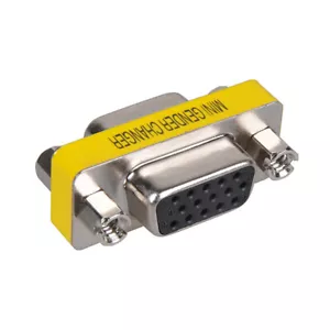 Conector adaptador cambiador de género VGA SVGA 15 pines hembra a hembra F/F mini cambiador de género - Imagen 1 de 4