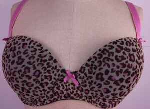Angel Love By Breezies Animal Print Nylon Underwired T Shirt Bra Size 34 B   (5) - Picture 1 of 16