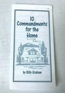Vintage 1994 Billy Graham 10 Commandments for the Home Pamphlet Booklet 6 1/4" - Bild 1 von 6