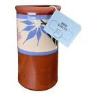 New Designs From Earth Red Clay Earthenware Pottery Wine Cooler Vase Floral 8.5
