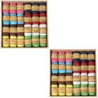 2pcs Colored Rope 1 Box 24 Rolls Household Paper Rope Creative DIY Braided