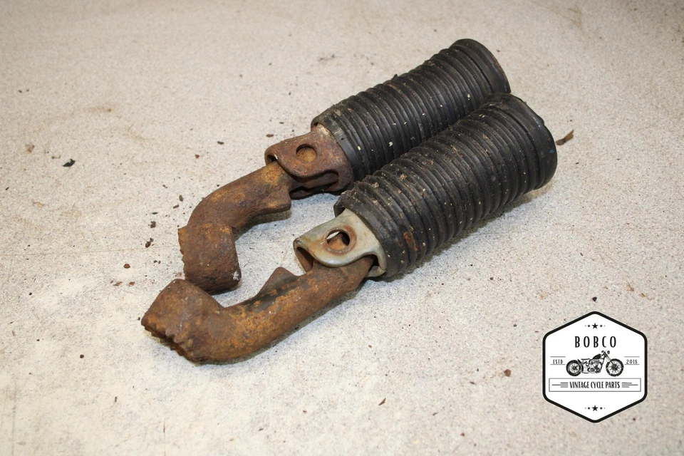 Harley SX Sprint 125 1971 reposapiés delanteros juego de clavijas peldaños Aermacchi P7-1115.ZB Foto 1 de 4