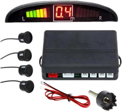 Zonetech New 4 Parking Sensors LED Display Car Reverse Backup Radar System - Image 1 of 4