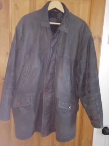 Tarpey Mans Leather Jacket size 44 /Dark Brown / 4 Outer Pockets + 2 Inner - Picture 1 of 12