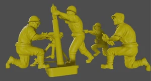 Bolt Action Compatible: Japanese Type 97 Medium 81mm Mortar Team (28mm Scale) - Picture 1 of 1