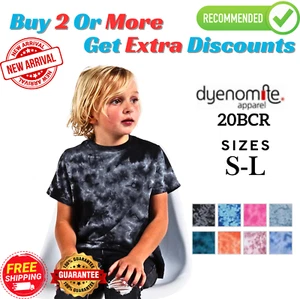 DY963 Dyenomite Apparel 20BCR Youth Short Sleeve Crystal Ultra Premium T-Shirt - Picture 1 of 6