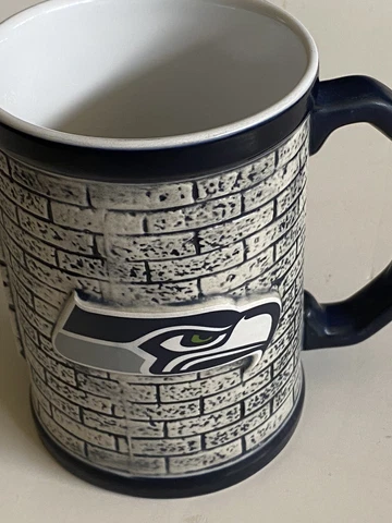 Seattle Seahawks Coffee Cup Mug NFL Boelter 2013 12 oz  Football Ceramic Cover