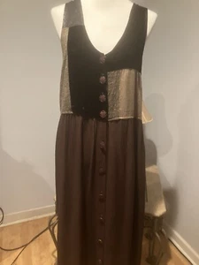 Neil & David Vintage 80’s Cottage Core Jumper/Dress Mixed Fabrics Size Large - Picture 1 of 15