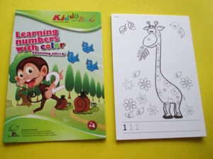Kiddo Books Learning Numbers With Color Counting till 10 Coloring Book - 17 Pgs - Picture 1 of 11