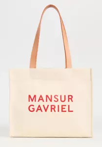 Mansur Gavriel MG Signature Shopper Tote Canvas Shoulder Bag ~NWT~ Natural - Picture 1 of 5