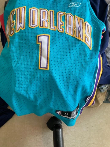 new orleans pelicans hornets  Baron Davis  sewn jersey  youth small Cover
