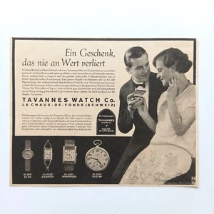 1929 Tavanes Armbanduhr Taschenuhr Schweiz Werbeanzeige Werbung Reklame - Picture 1 of 1