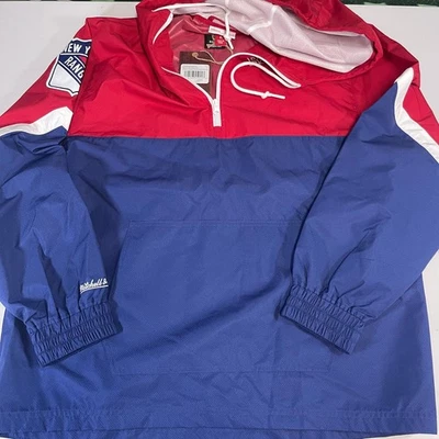 Chaqueta cortavientos New York Rangers Mitchell & Ness para hombre grande nueva con etiquetas Foto 1 de 3