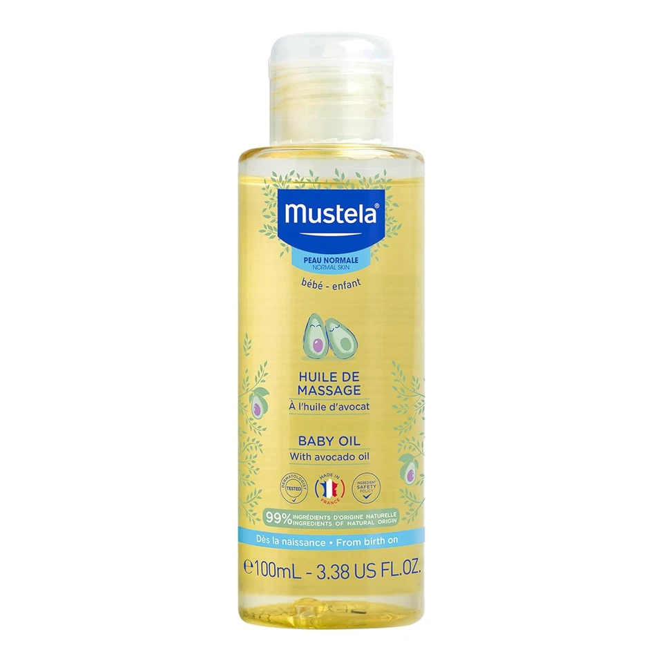Mustela Baby Oil Moisturizing Oil for Massage with Natural Avocado Exp 12-20-27