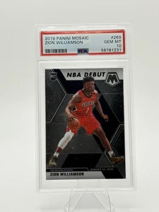 Panini Mosaic 2019 Zion Williamson Rookie RC #269 PSA 10 Gem comme neuf - Photo 1/1