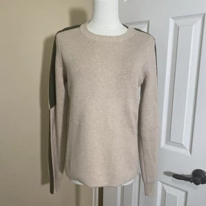 Aether Damen Pullover Baumwolle/Wollmischung Creme/Grün Oberteil Gr. XS - Bild 1 von 7
