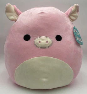 Peluche Squishmallows Peter The Pink Pig 16” Kellytoy NUOVO NUOVO CON ETICHETTE fattoria peluche - Foto 1 di 10
