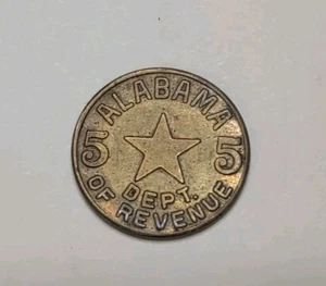 ALABAMA STATE TAX COMMISSION 5 LUXUS TAX TOKEN! - Bild 1 von 4