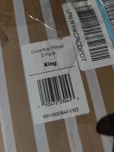 Casper Essential Pillow for Sleeping, King, White, Two Pack - Picture 1 of 2