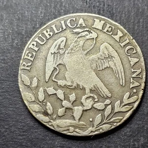 1849 Go 2 Reales Mexico Silver 2R Coin Guanajuato Mint Scarce Coin #2 - Picture 1 of 8