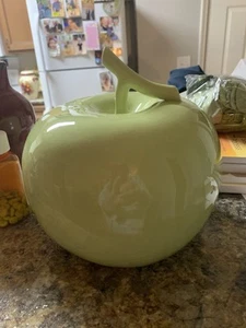 Large Decorative Ceramic Light Green Apple-9 Inches Tall X 8 Inches Wide - Picture 1 of 10