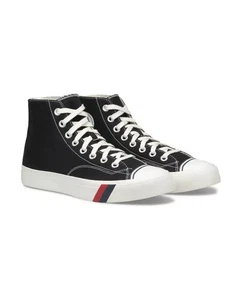 PRO-KEDS ROYAL HI SNEAKERS UNISEX MEN SIZE 6.5 = WOMEN SIZE 8 SHOES BLACK/RD NEW - Picture 1 of 7