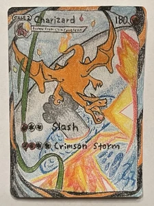Pokemon Pocket Charizard Immersive Rare #280 Hand Drawn Art Color Pencil Drawing - Bild 1 von 5