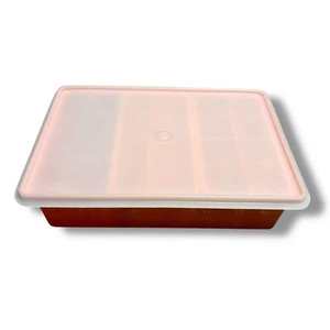 Vintage Tupperware Tuppercraft Orange 1421 XL Sewing Crafting Organization Box - Picture 1 of 5