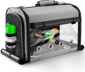 Vogeltragetasche mit Ständer, leichter Rucksack für Papagei, tragbare Reiseca - Bild 1 von 6