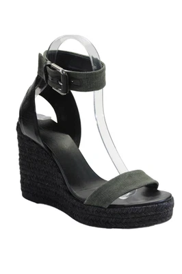 Sandalias de tacón alto de gamuza negras talla 5 H By Halston para mujer Foto 1 de 4