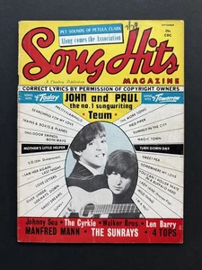 Song Hits Magazine Sept 1966 – Beatles John Lennon & Paul McCartney Cover  - Picture 1 of 10